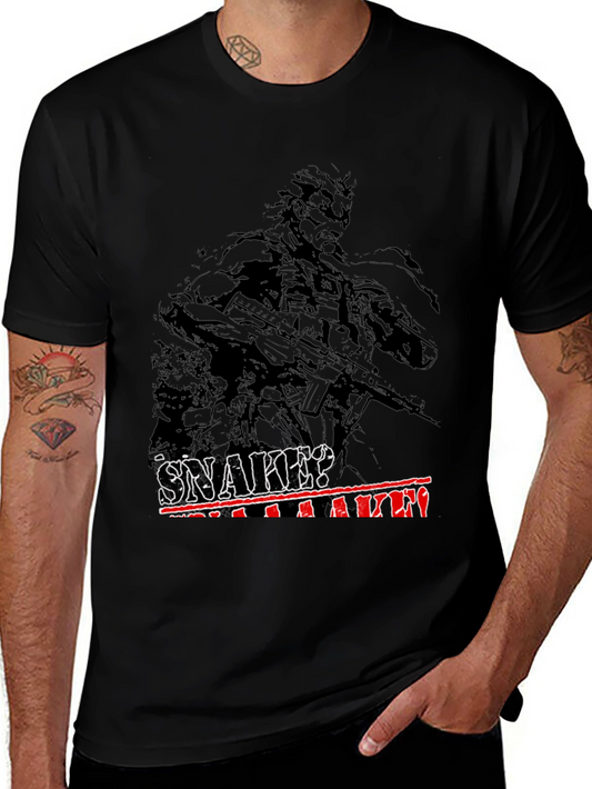 Metal Gear Solid Snake? T-Shirt - Premium Black Tee