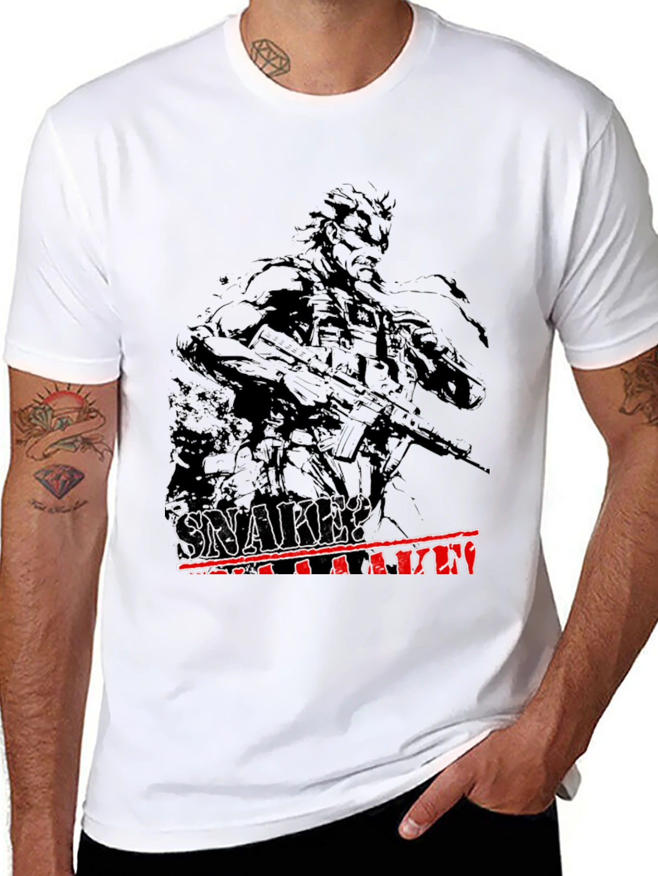 Metal Gear Solid Snake? T-Shirt - Premium Black Tee