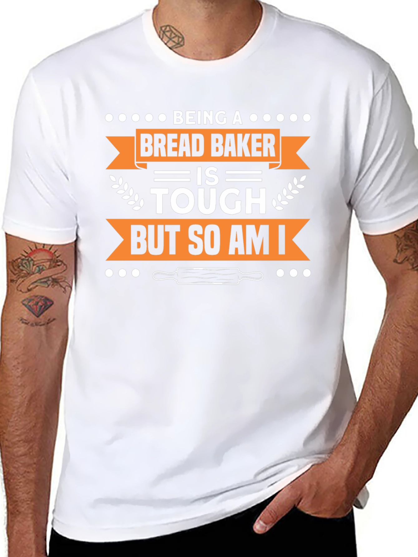 Bread Baker Tough T-Shirt - Black Short Sleeve