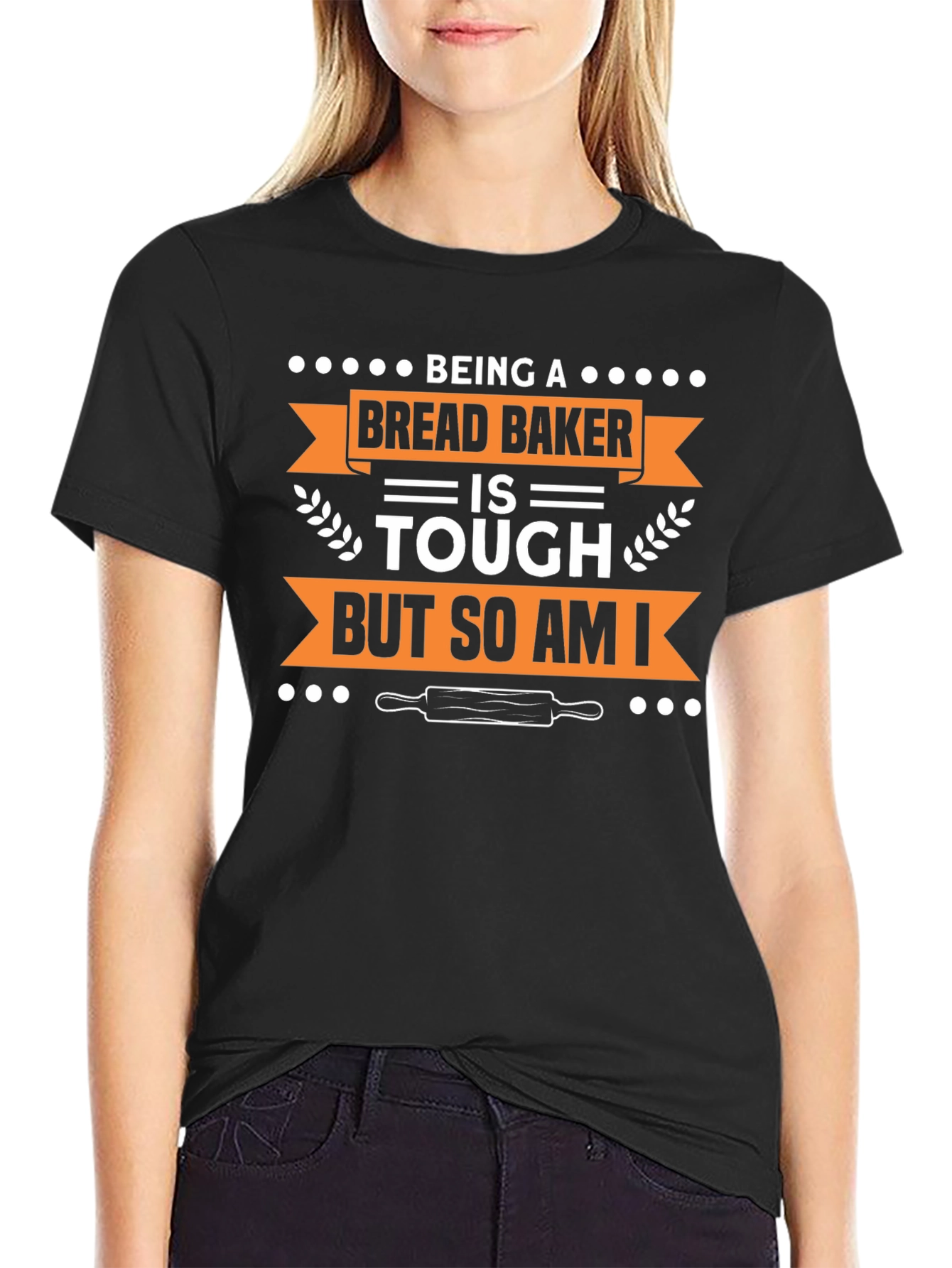 Bread Baker Tough T-Shirt - Black Short Sleeve