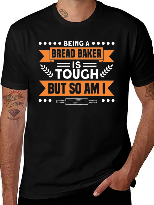 Bread Baker Tough T-Shirt - Black Short Sleeve