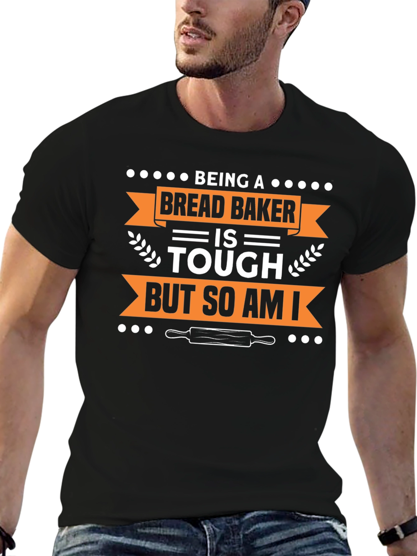 Bread Baker Tough T-Shirt - Black Short Sleeve