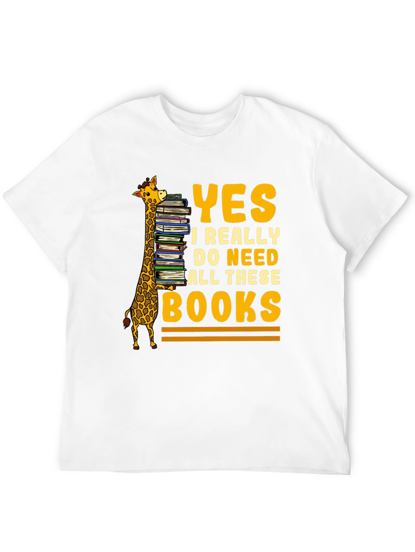 Book Lover Giraffe T-Shirt