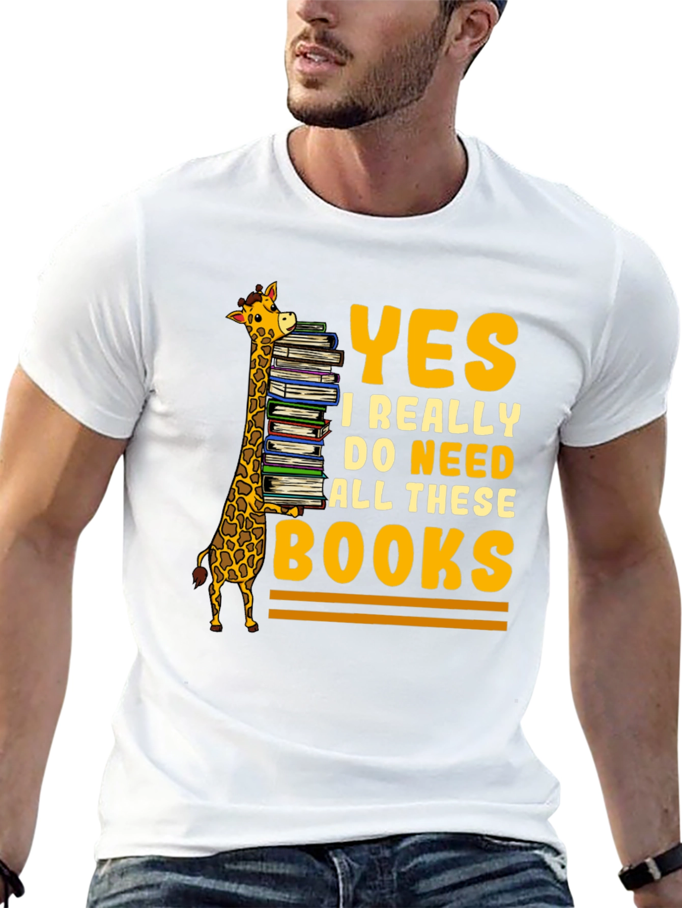 Book Lover Giraffe T-Shirt