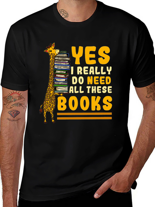 Book Lover Giraffe T-Shirt