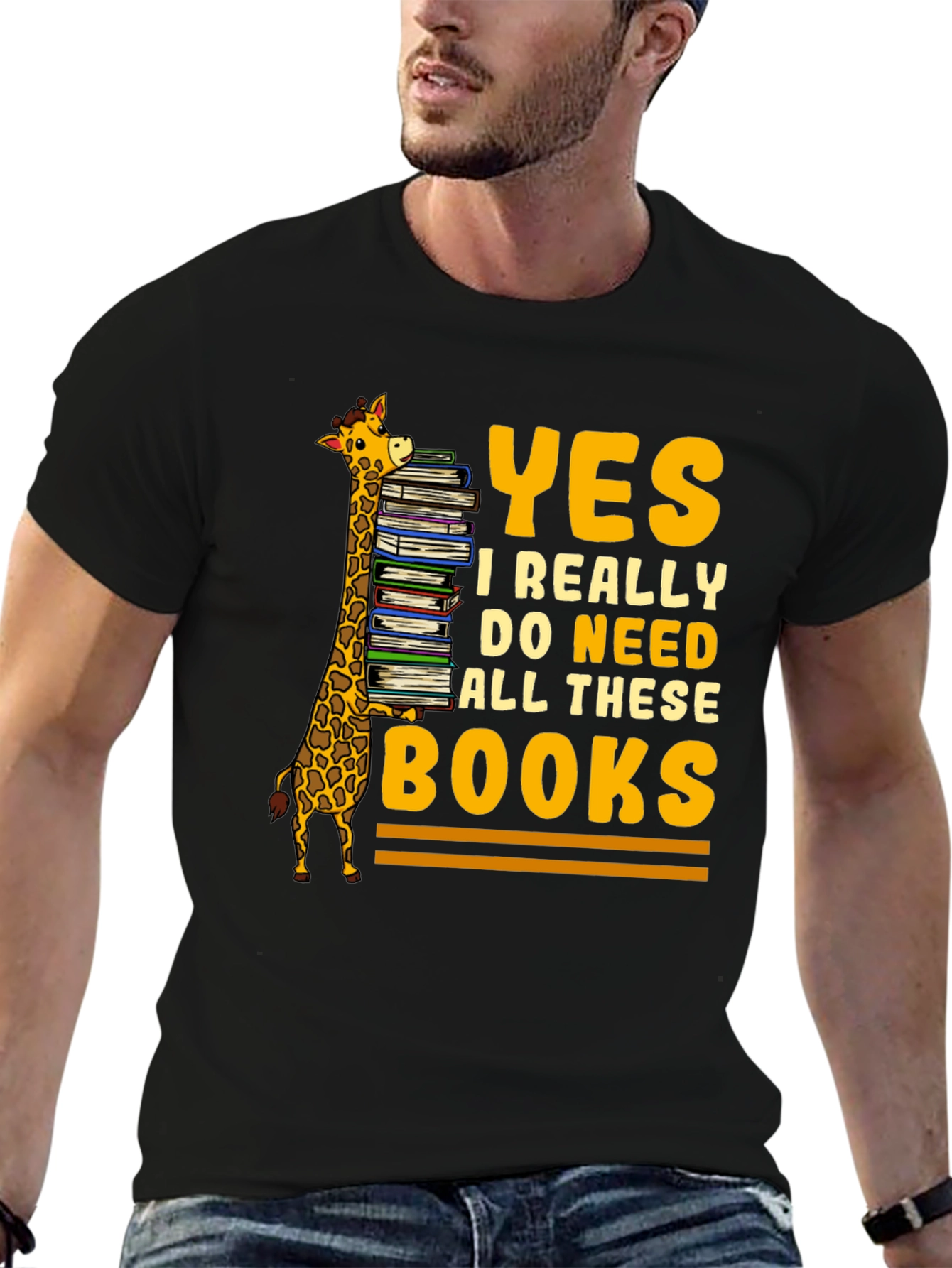 Book Lover Giraffe T-Shirt
