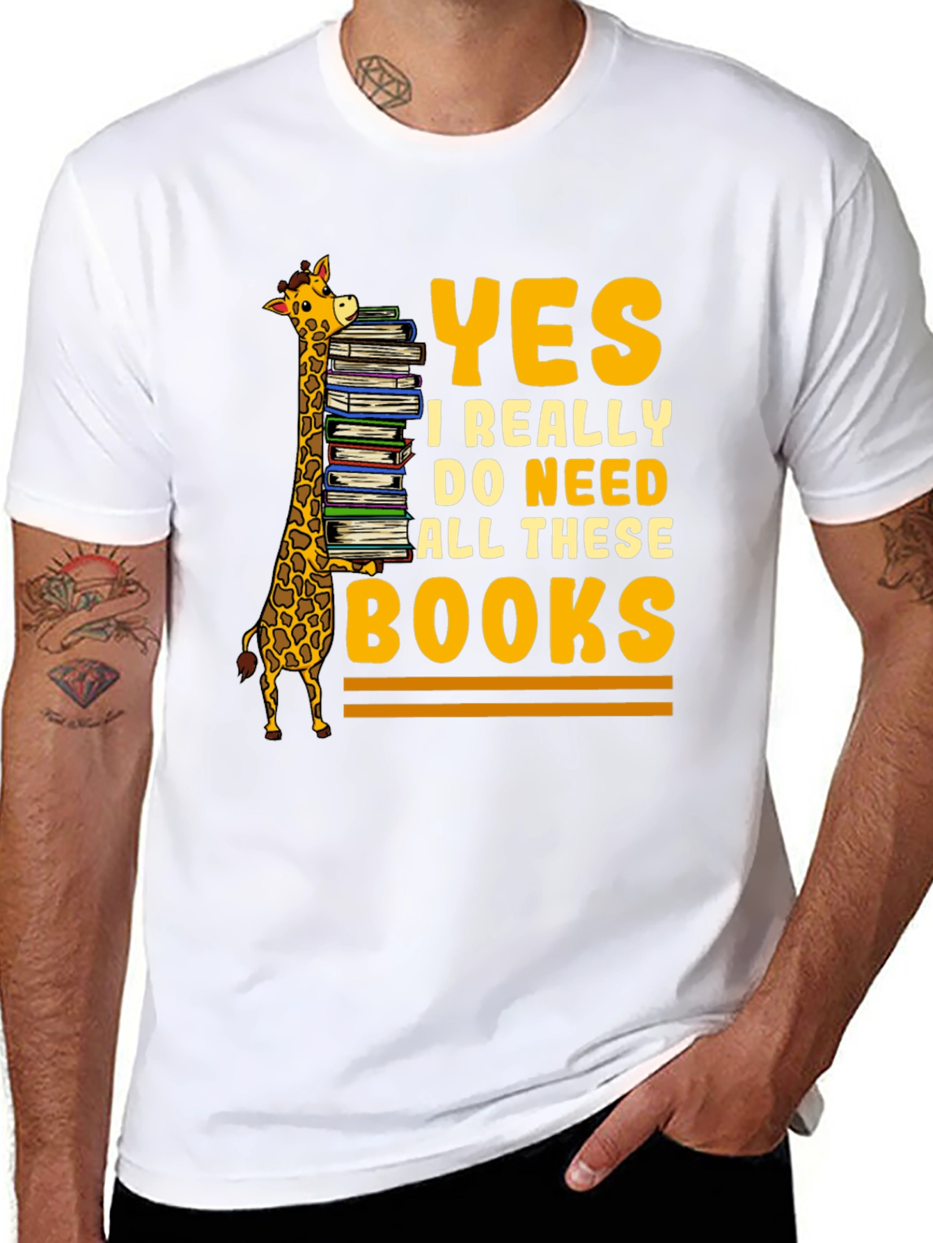 Book Lover Giraffe T-Shirt