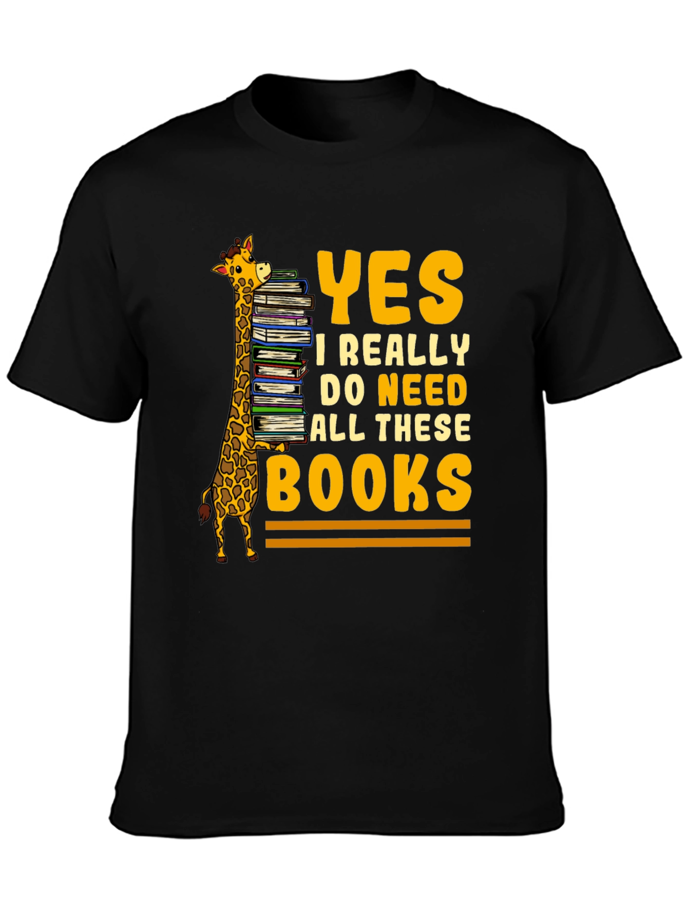 Book Lover Giraffe T-Shirt