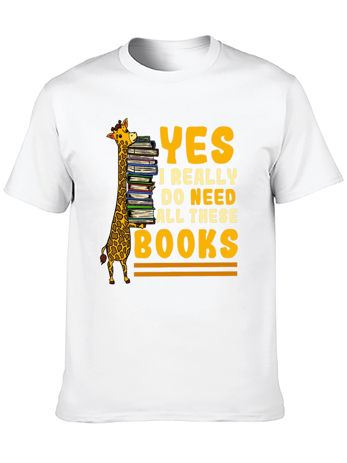 Book Lover Giraffe T-Shirt