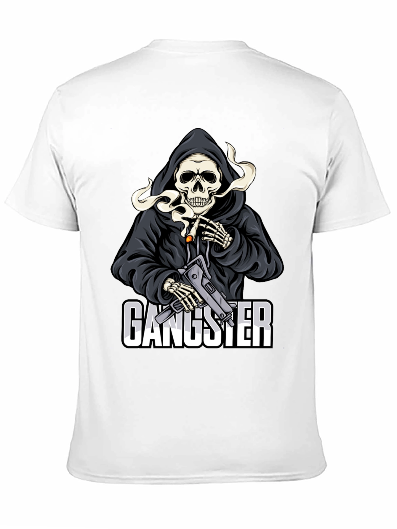 Gangster Grim Reaper Graphic T-Shirt