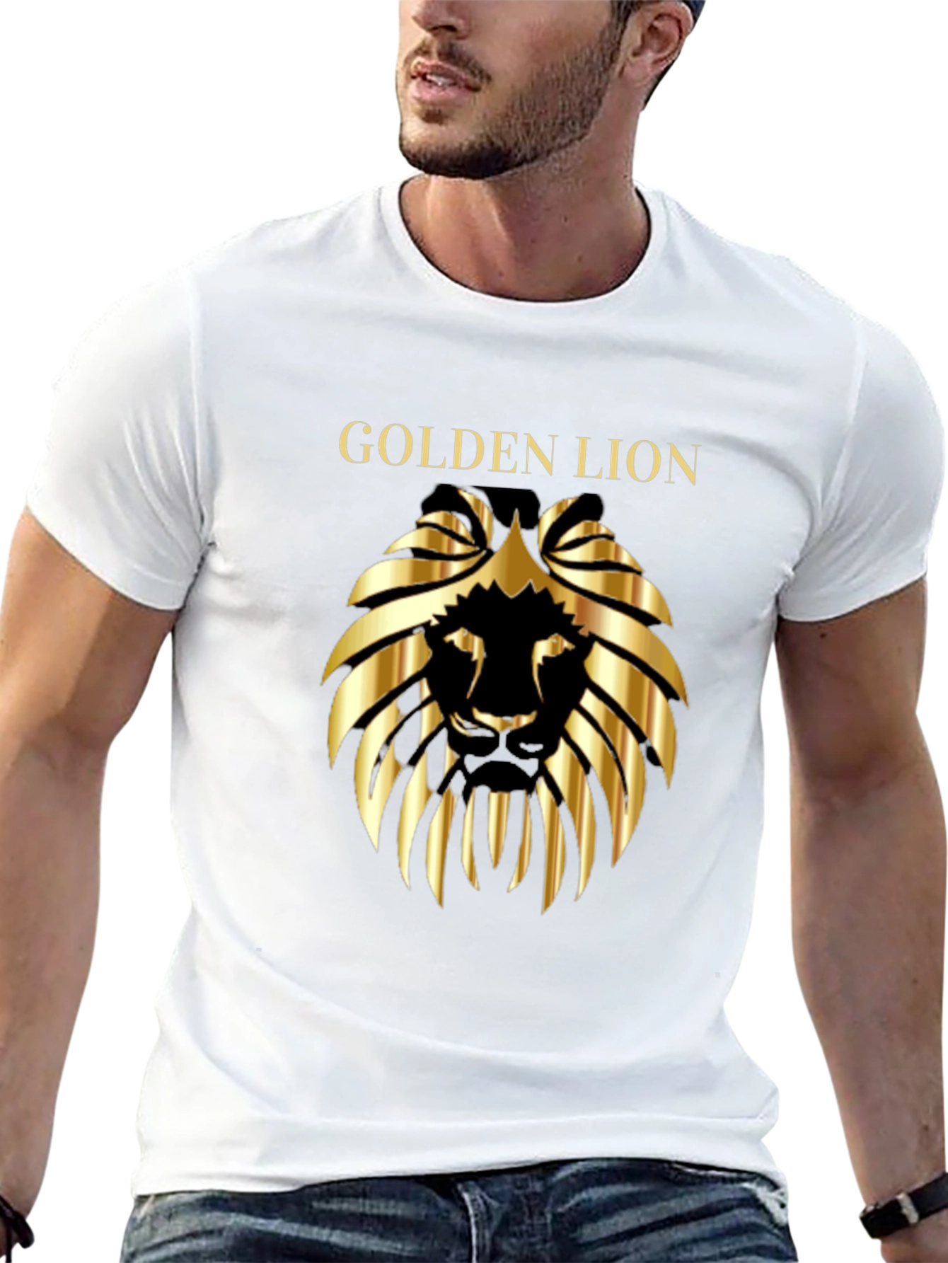 Golden Lion Graphic Tee - Black