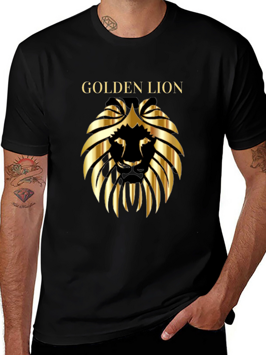Golden Lion Graphic Tee - Black