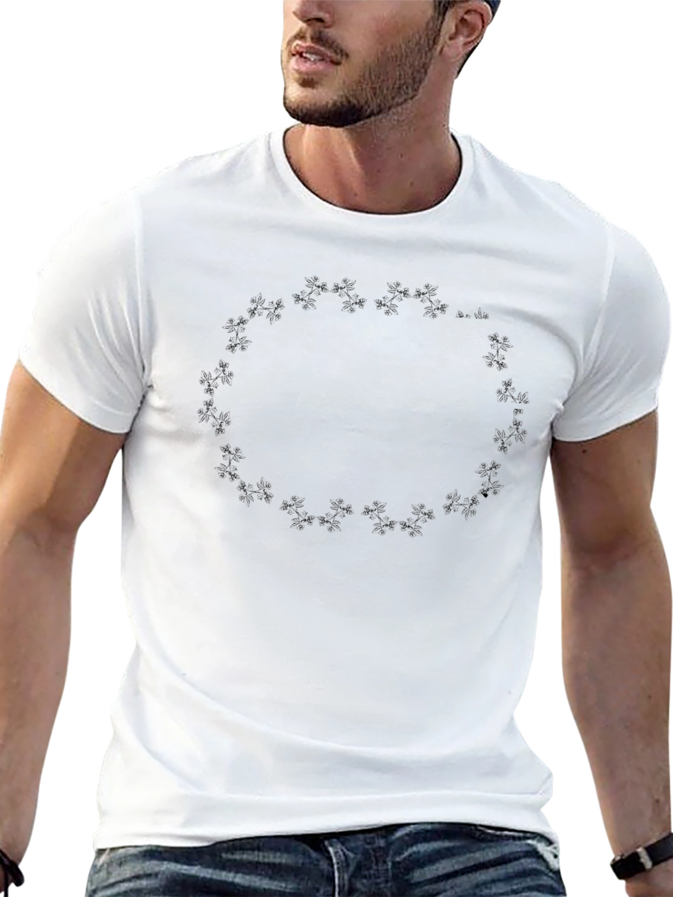 Modern Black Graphic Tee