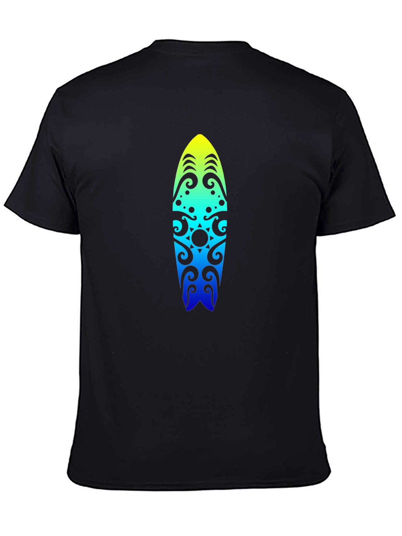 Surfboard Graphic Black T-Shirt