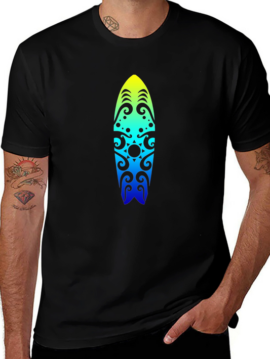 Surfboard Graphic Black T-Shirt