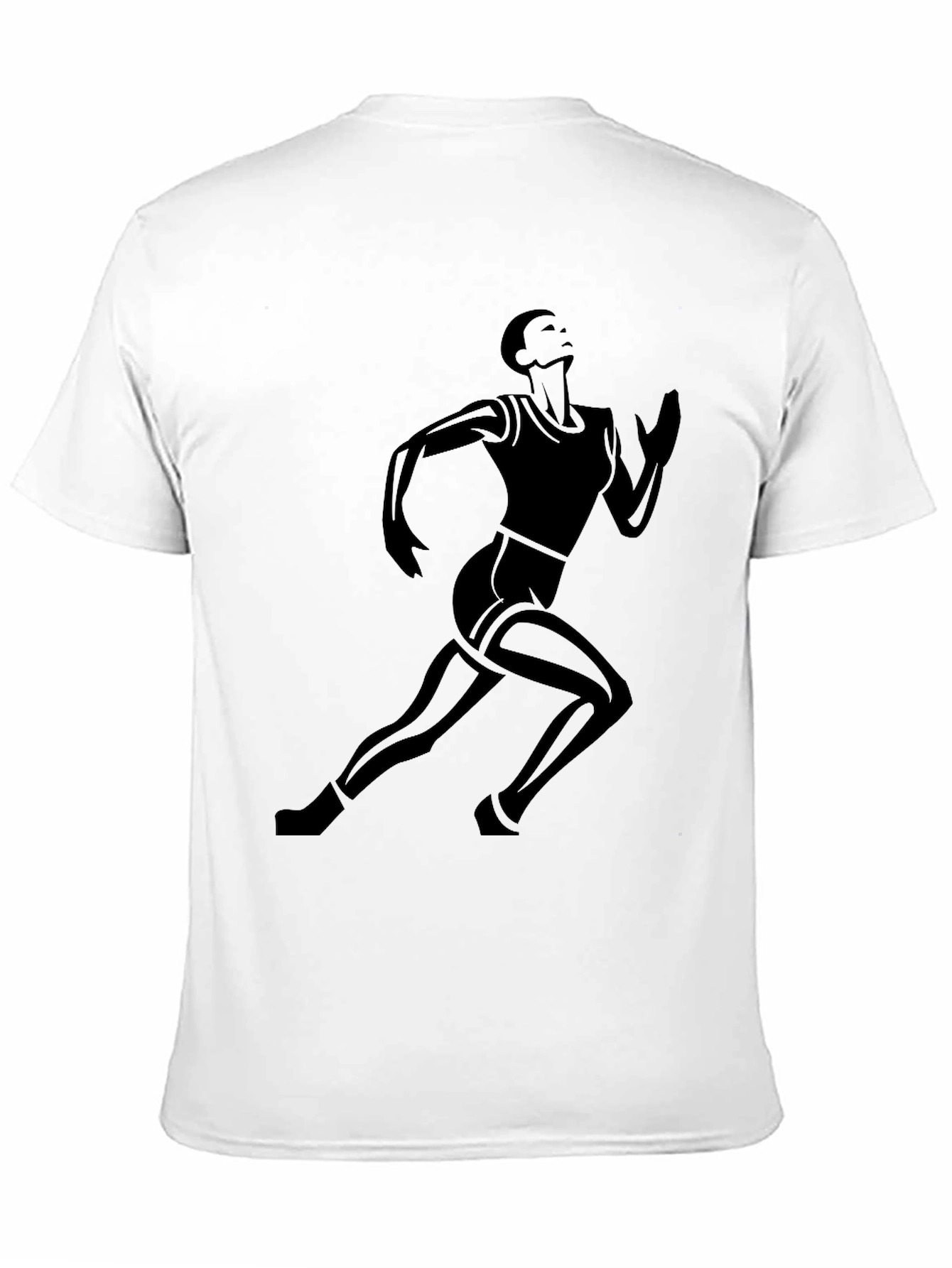 Mens Black Running Silhouette T-Shirt