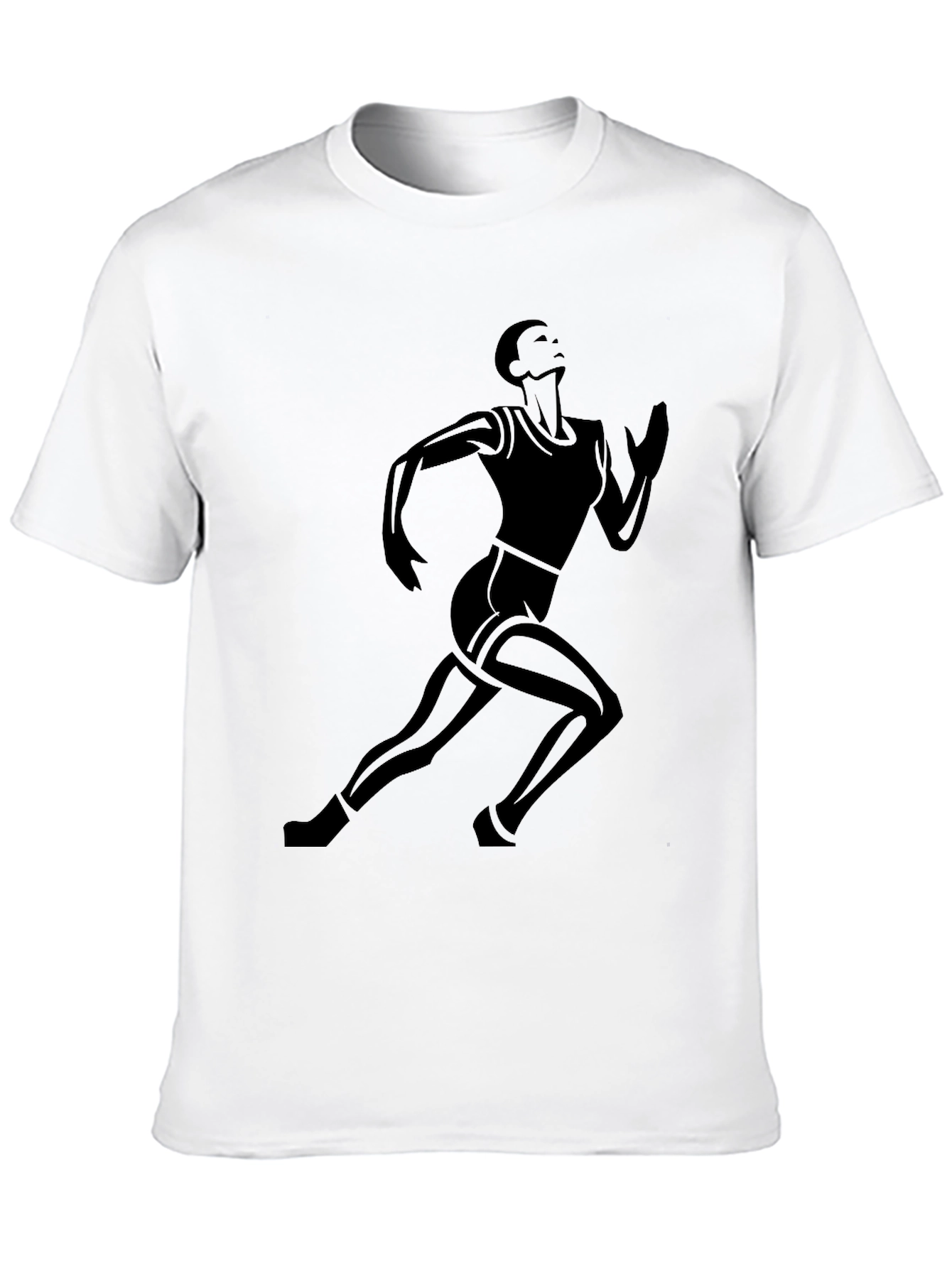 Mens Black Running Silhouette T-Shirt