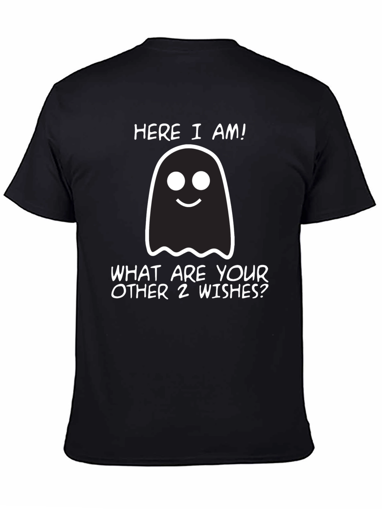 Funny Halloween Ghost T-Shirt: Here I Am! Genie