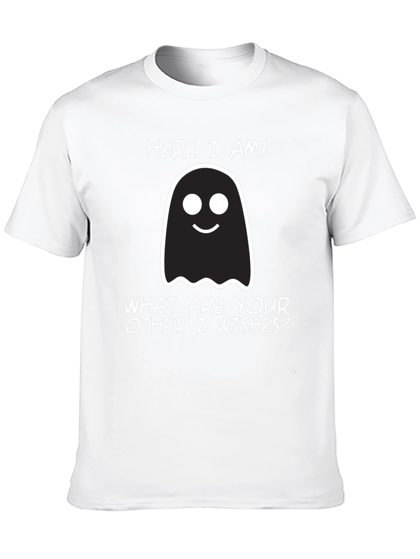 Funny Halloween Ghost T-Shirt: Here I Am! Genie