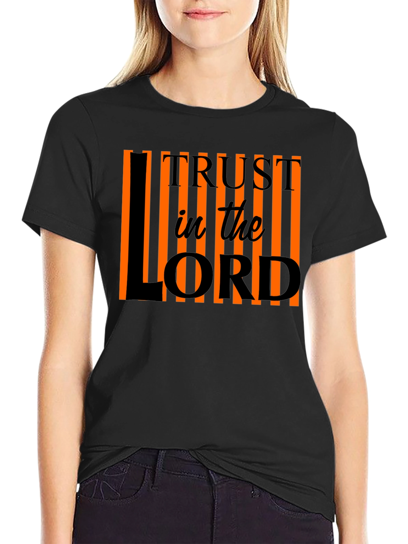 Trust in the Lord Christian T-Shirt - Black