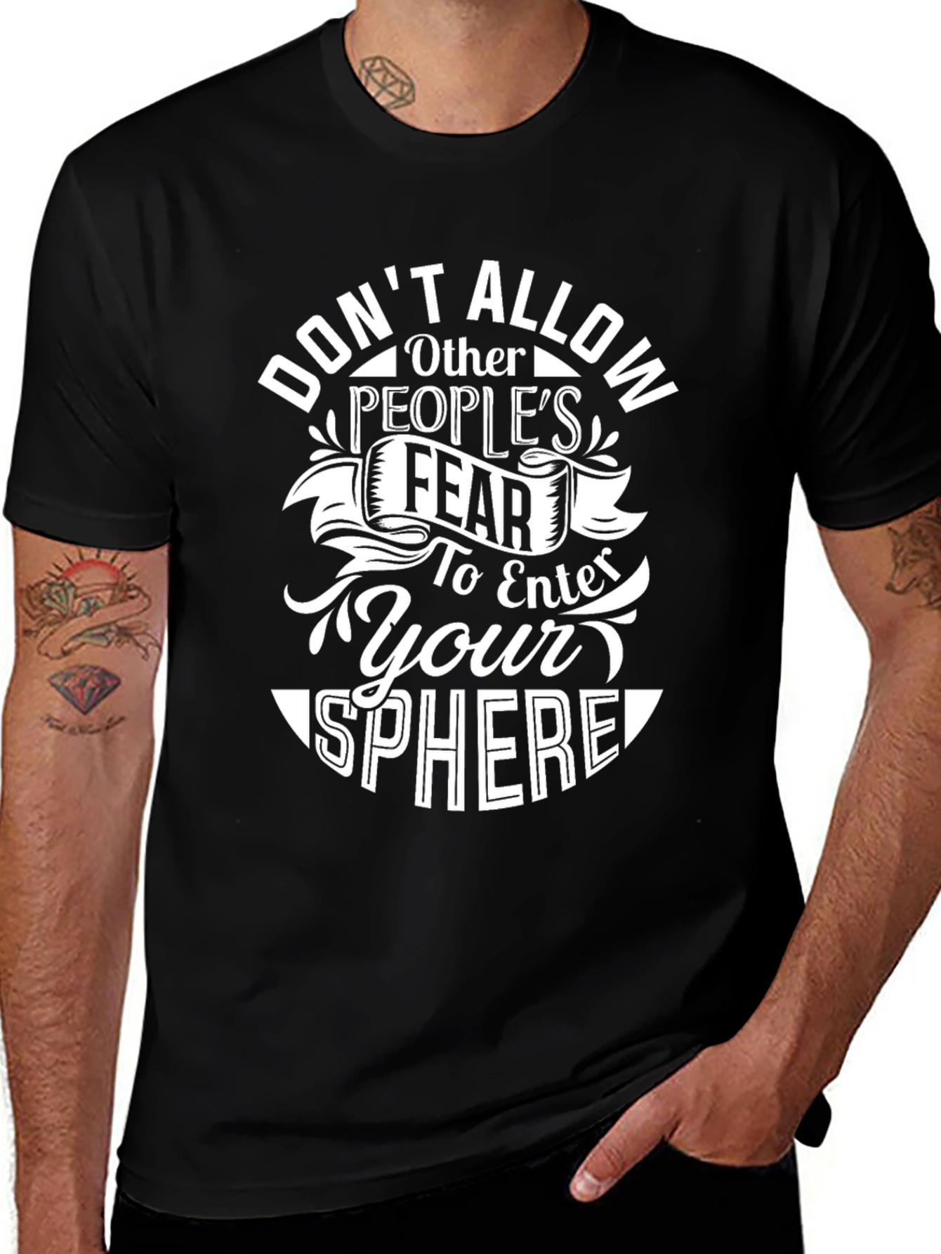 Motivational Graphic Tee: Dont Allow Fear