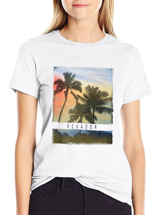 Ecuador Palm Tree Graphic T-Shirt