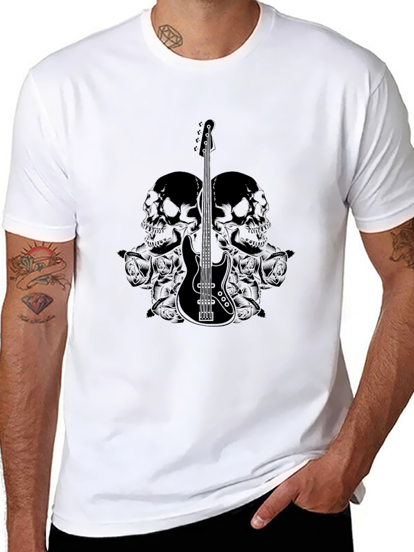 Skull & Guitar Graphic Tee