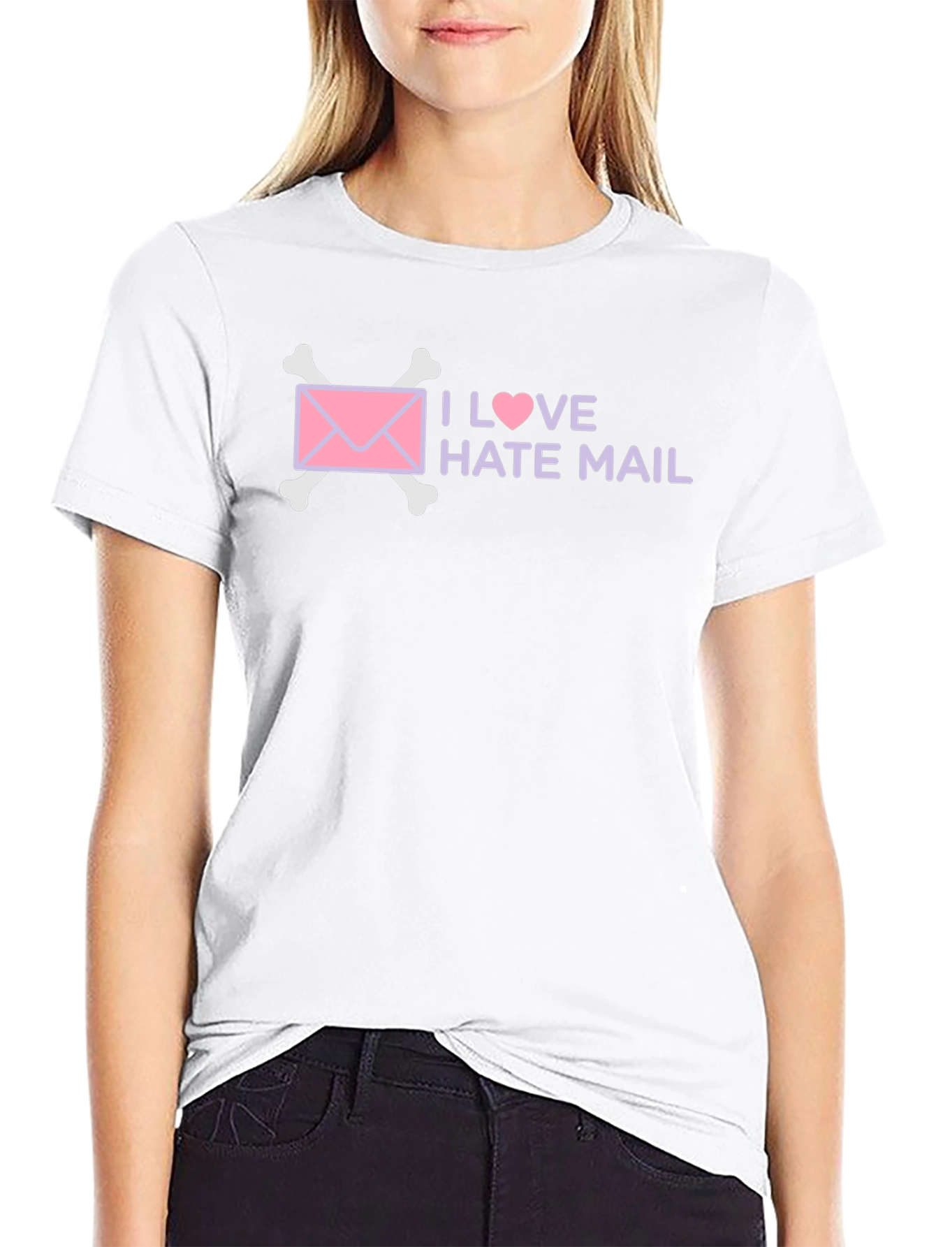 I Love Hate Mail T-Shirt Funny Goth Tee