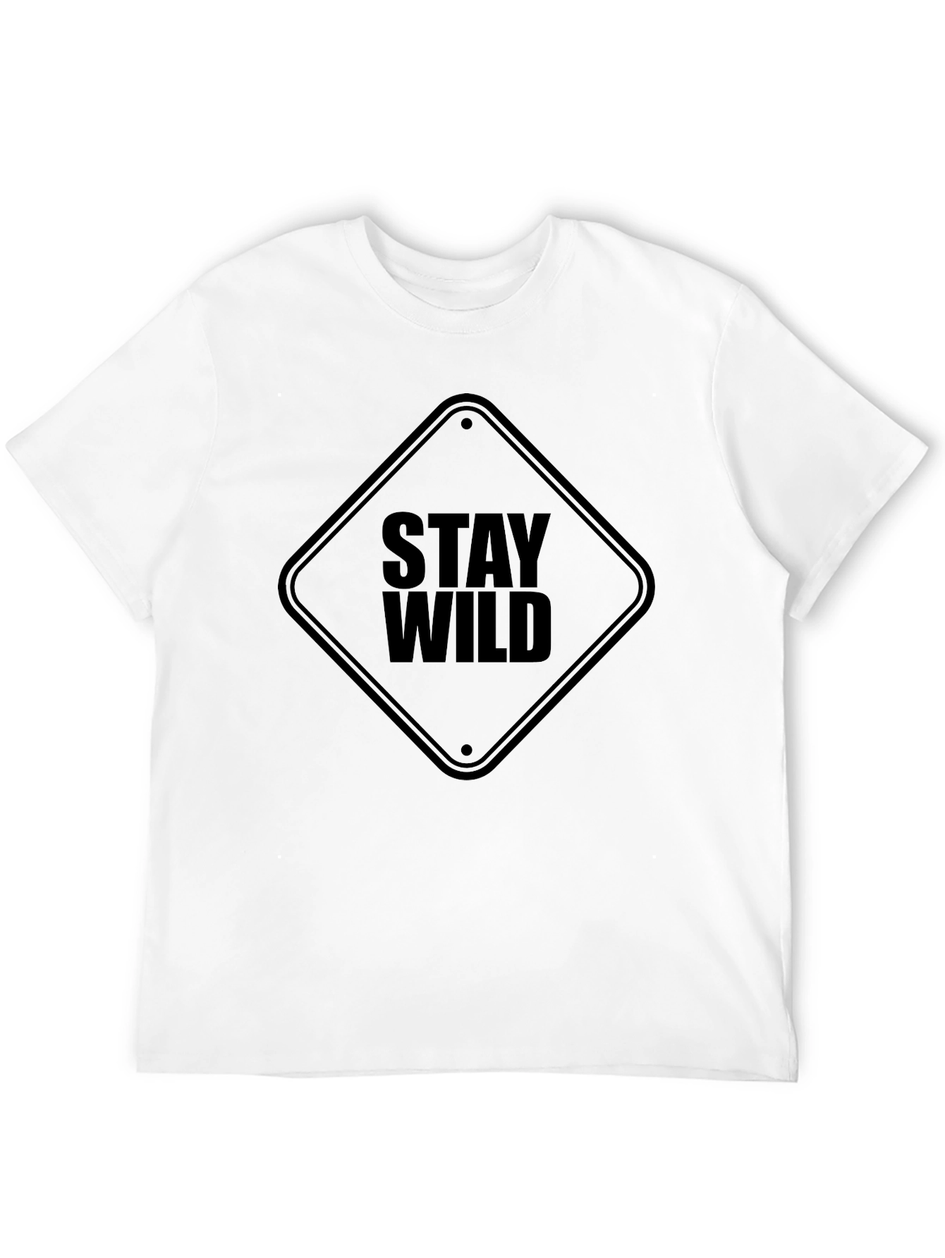Stay Wild Graphic Black T-Shirt
