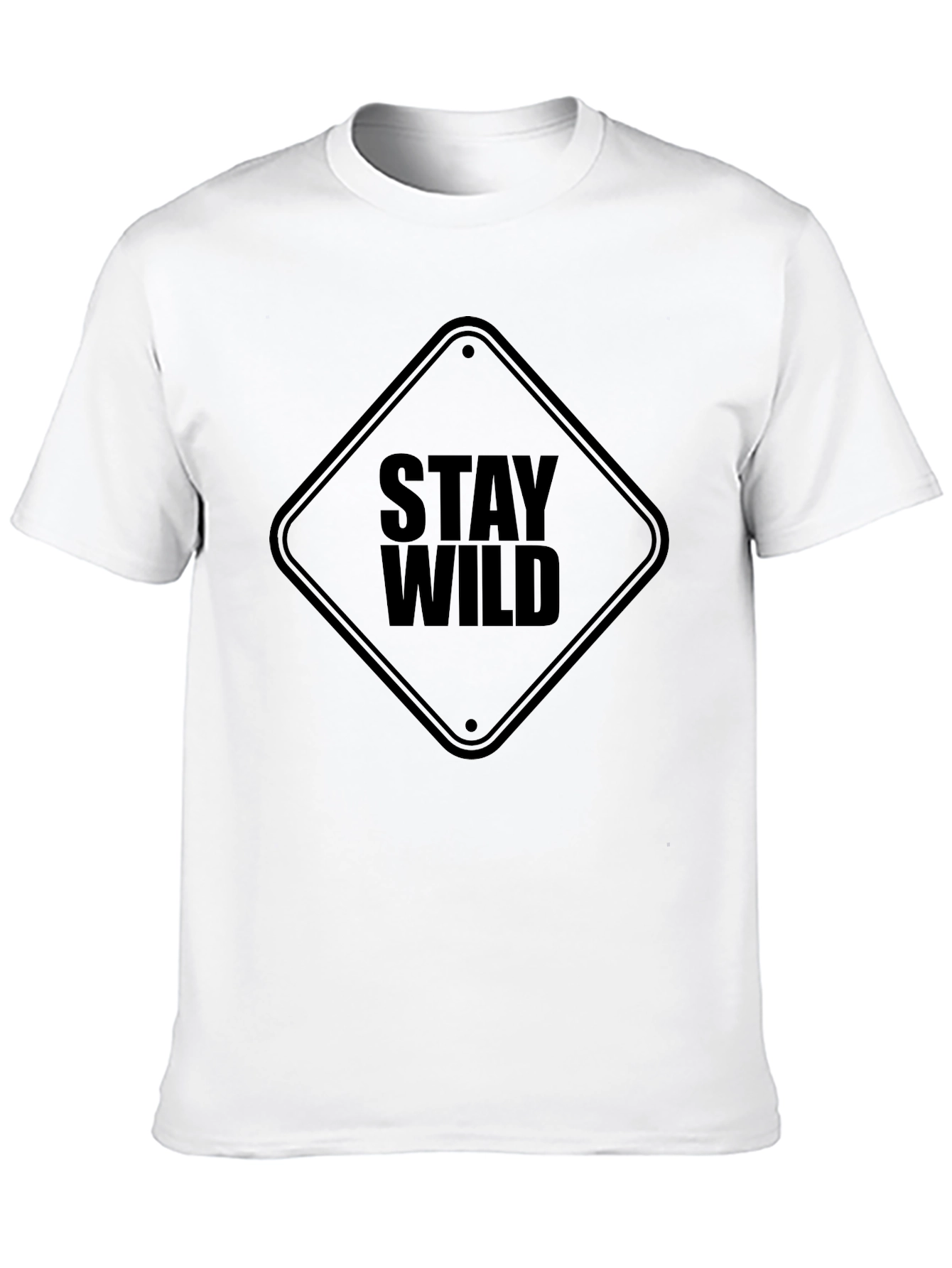 Stay Wild Graphic Black T-Shirt
