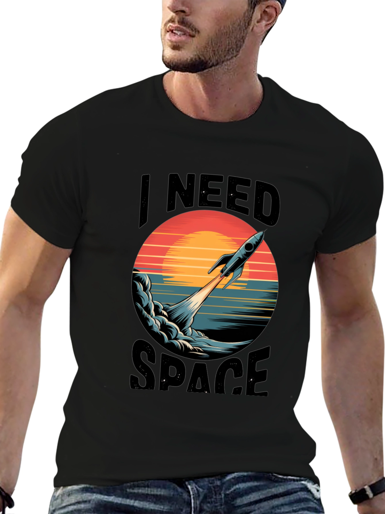 I Need Space T-Shirt - Rocket Graphic Tee