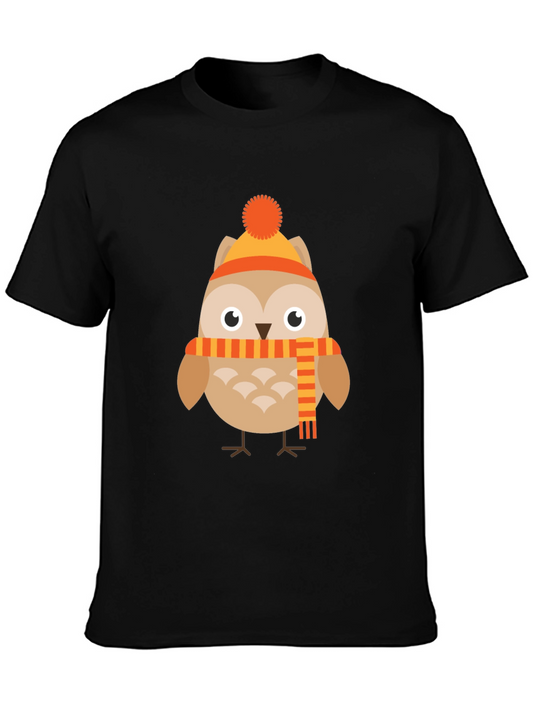 Owl in Winter Gear Graphic Tee