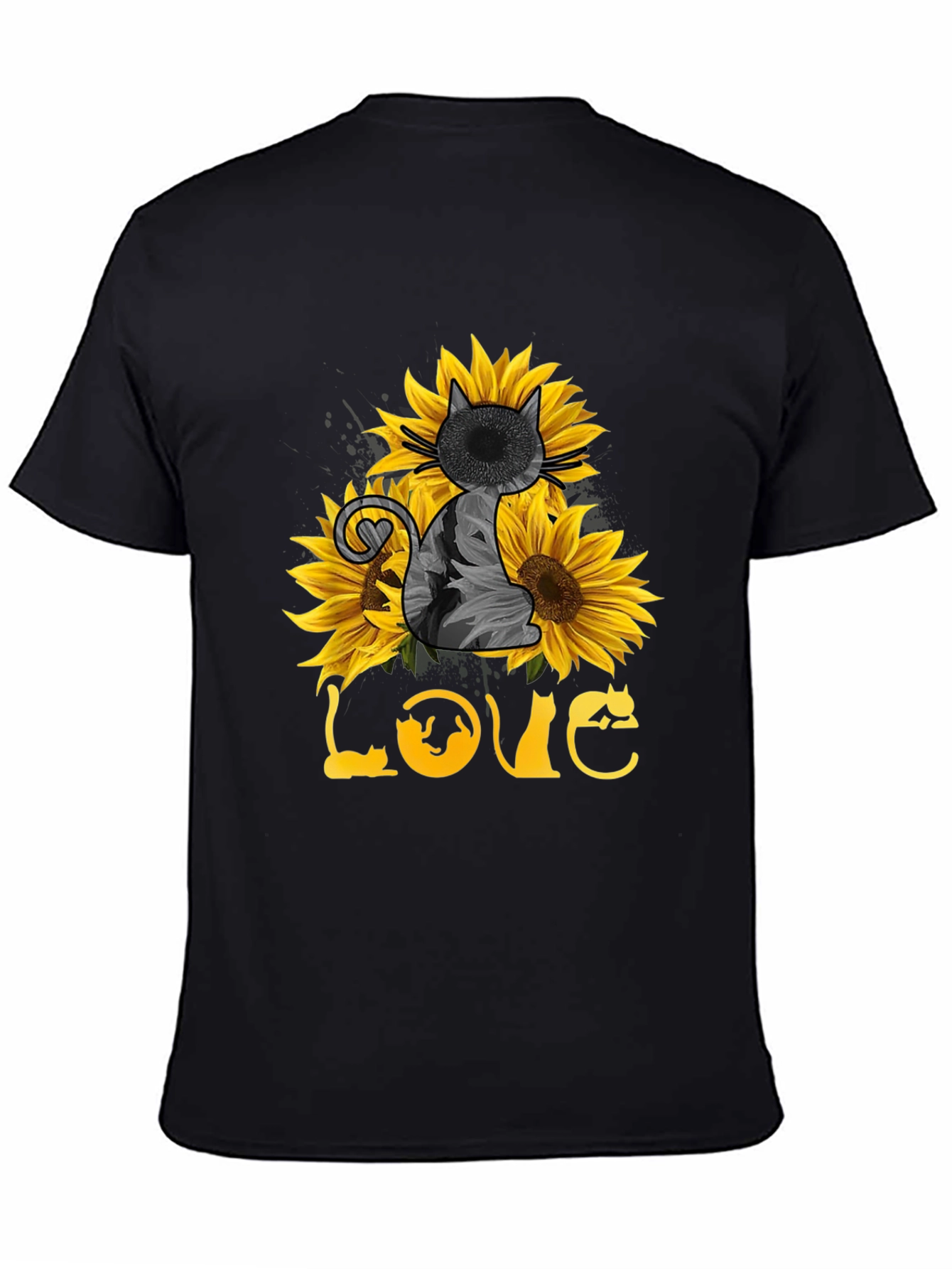 Cat & Sunflower Love T-Shirt