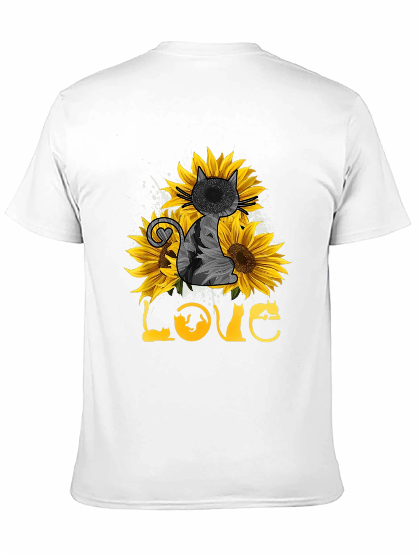 Cat & Sunflower Love T-Shirt