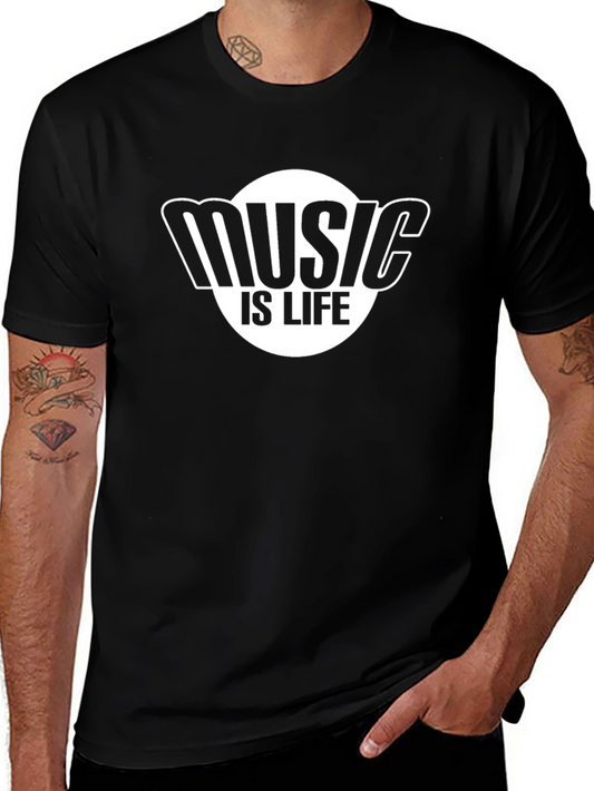 Music Is Life Black T-Shirt