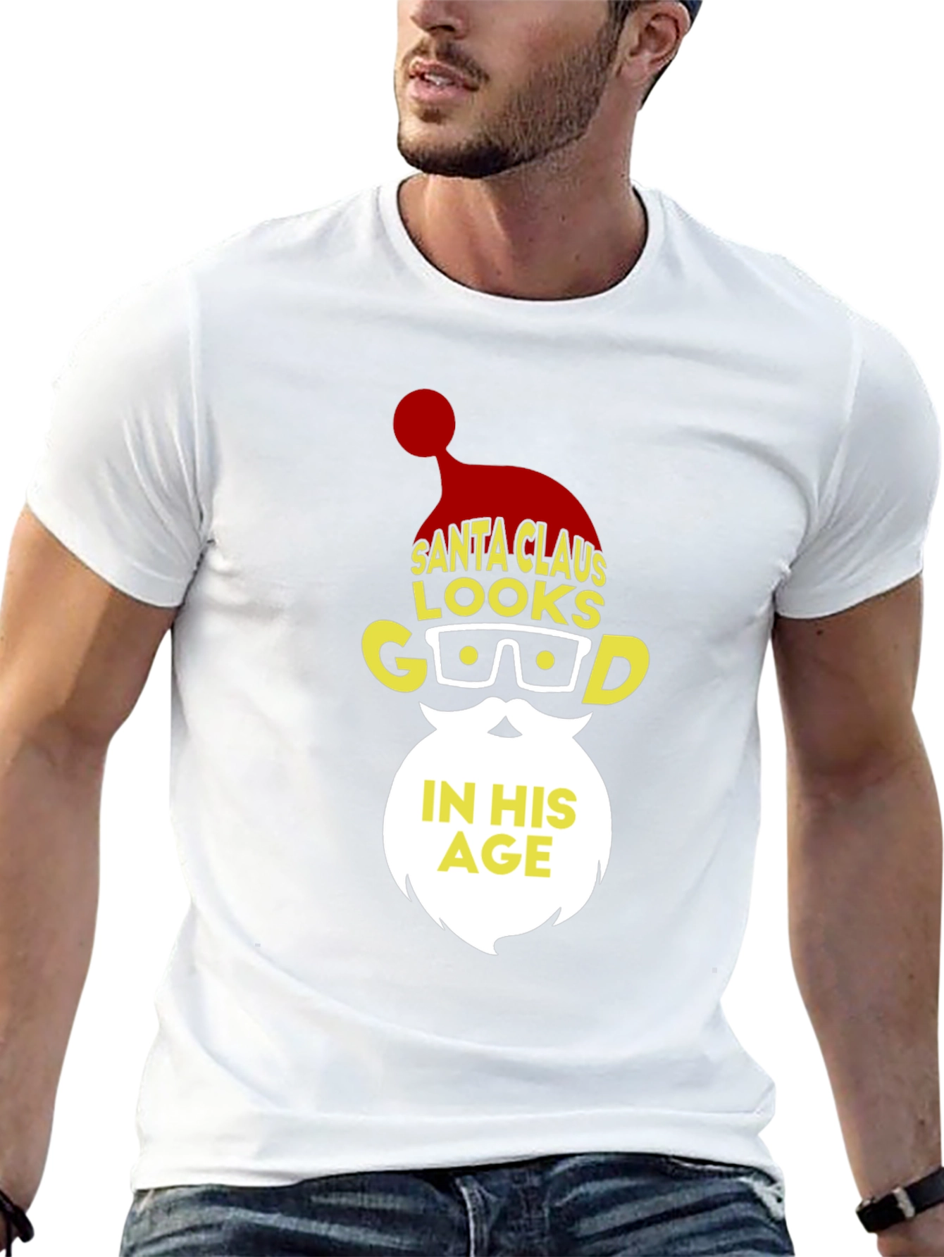 Santa Claus Looks Good In His Age T-Shirt
