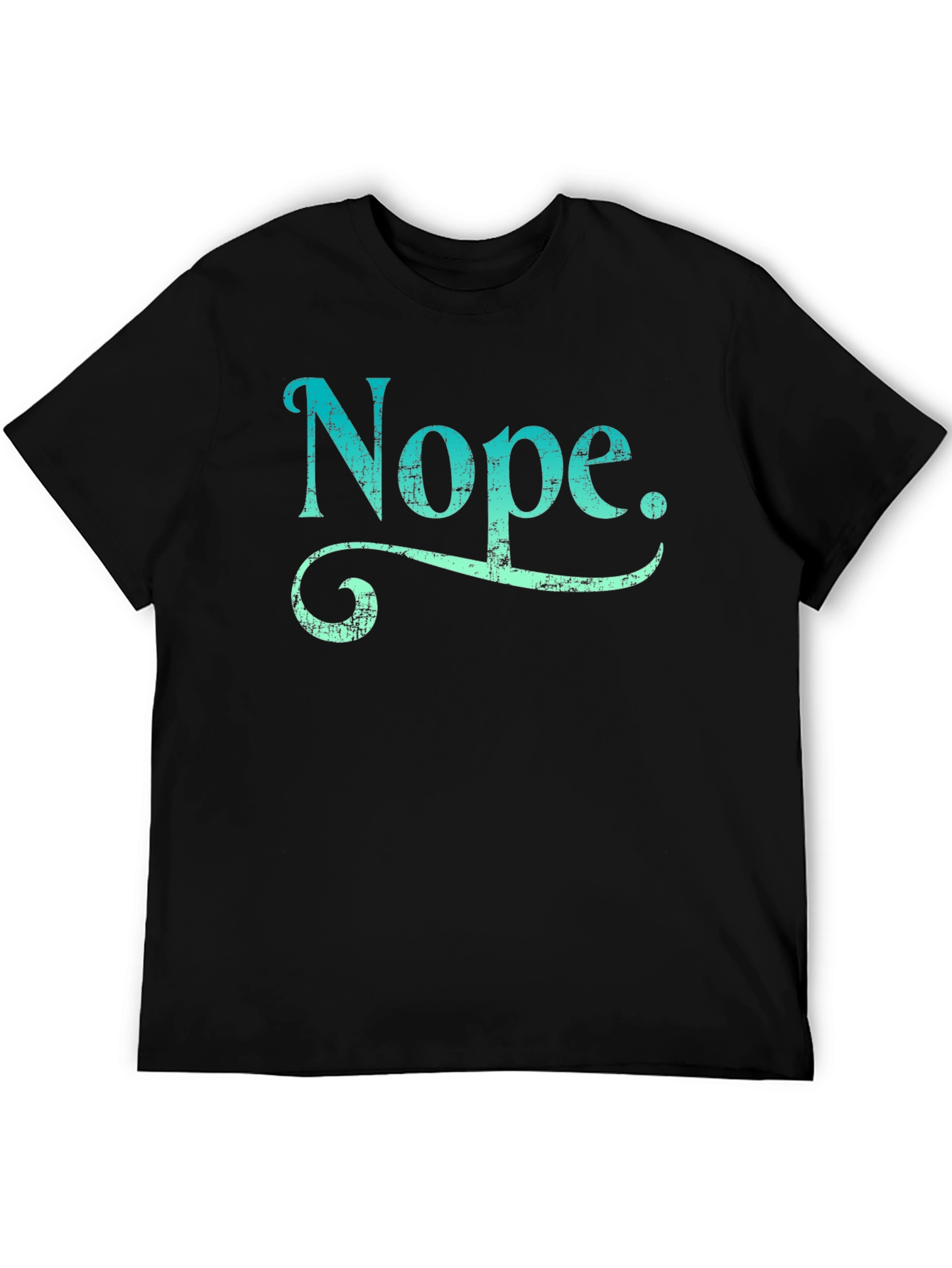 Nope Graphic Tee - Casual Black T-Shirt