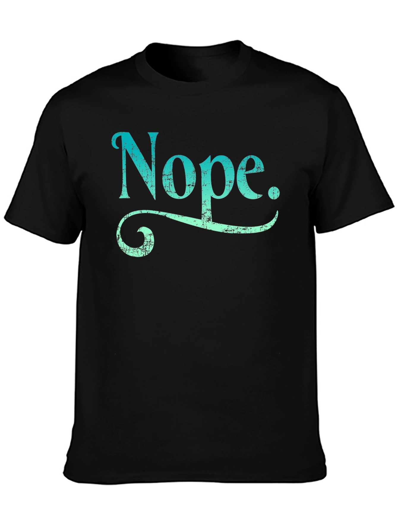Nope Graphic Tee - Casual Black T-Shirt
