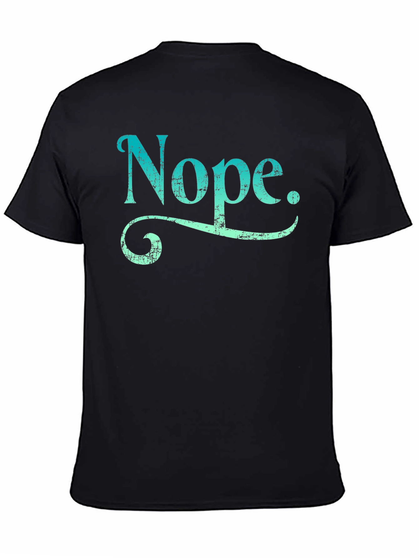 Nope Graphic Tee - Casual Black T-Shirt