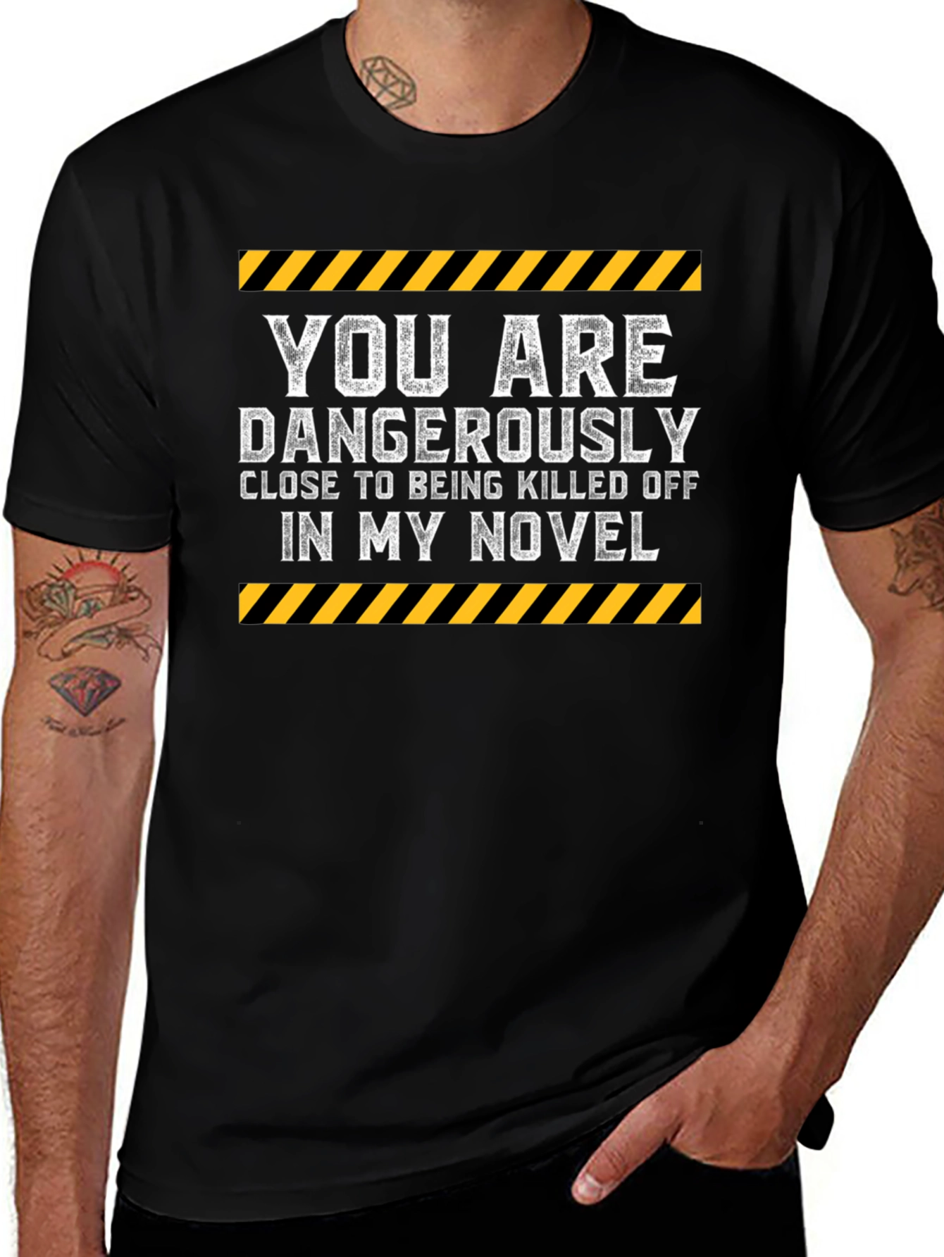 Dangerously Close Novel T-Shirt Funny Writer