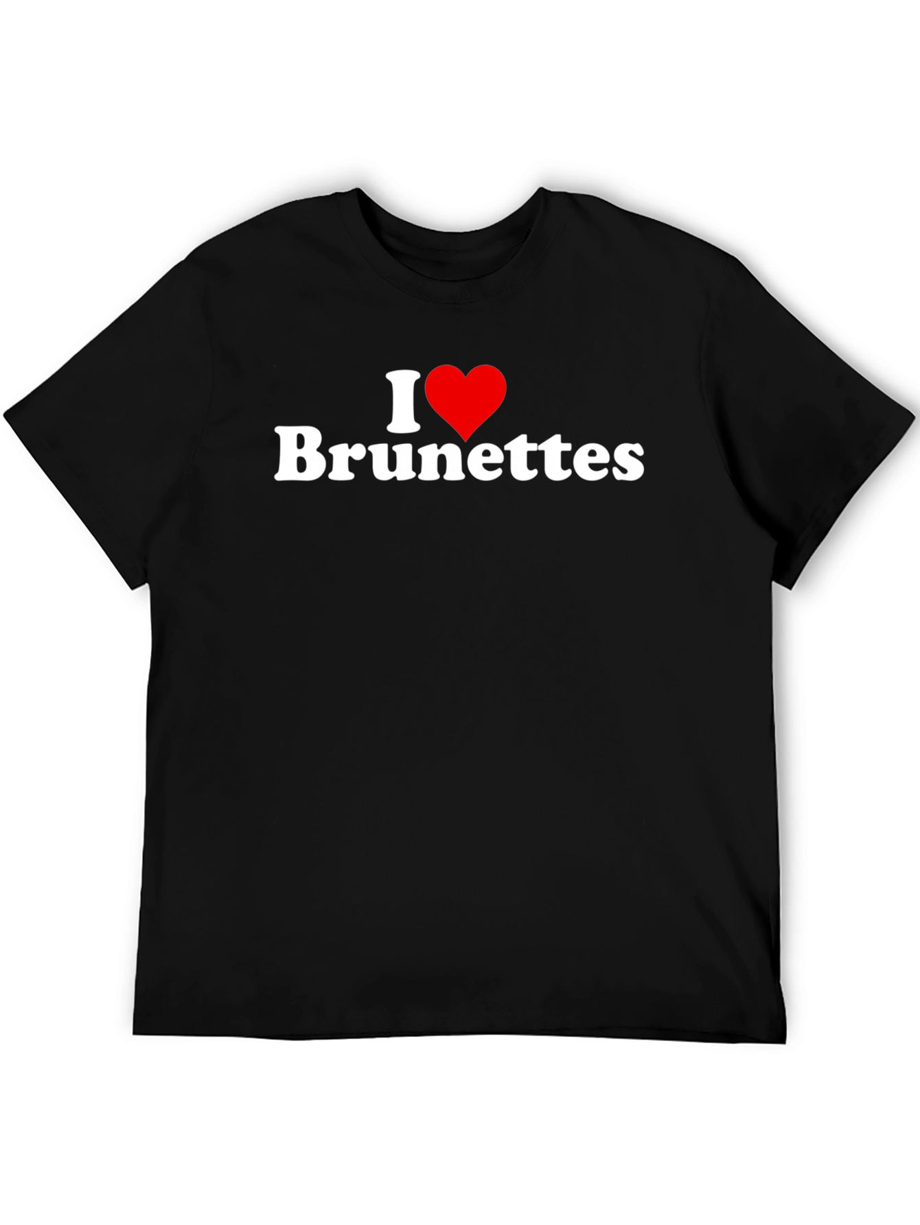 I Heart Brunettes Black T-Shirt
