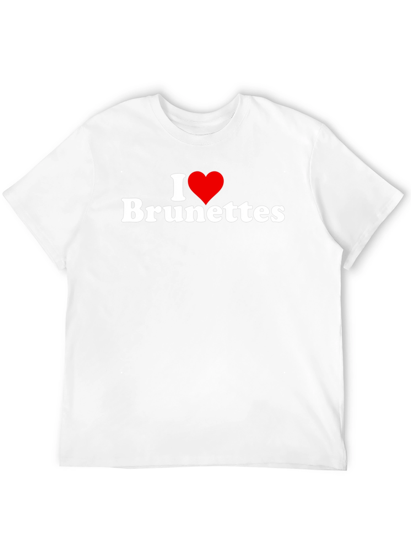 I Heart Brunettes Black T-Shirt