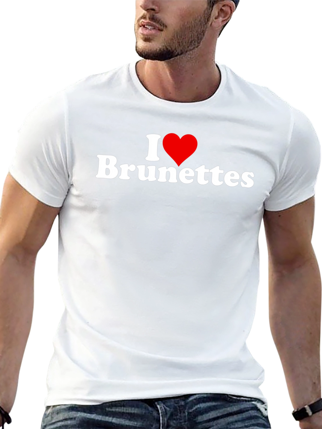 I Heart Brunettes Black T-Shirt