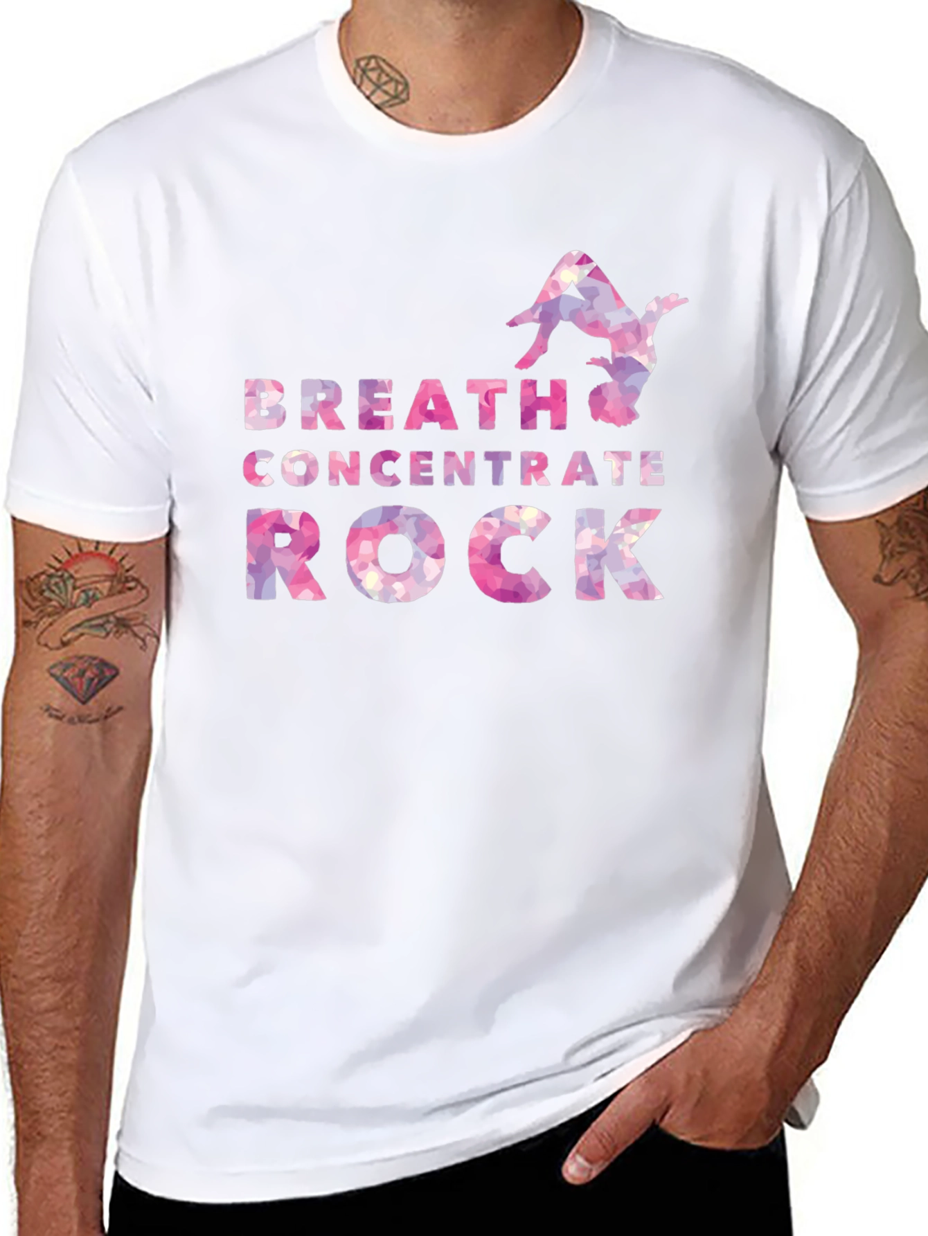 Breath Concentrate Rock Graphic Tee - Black