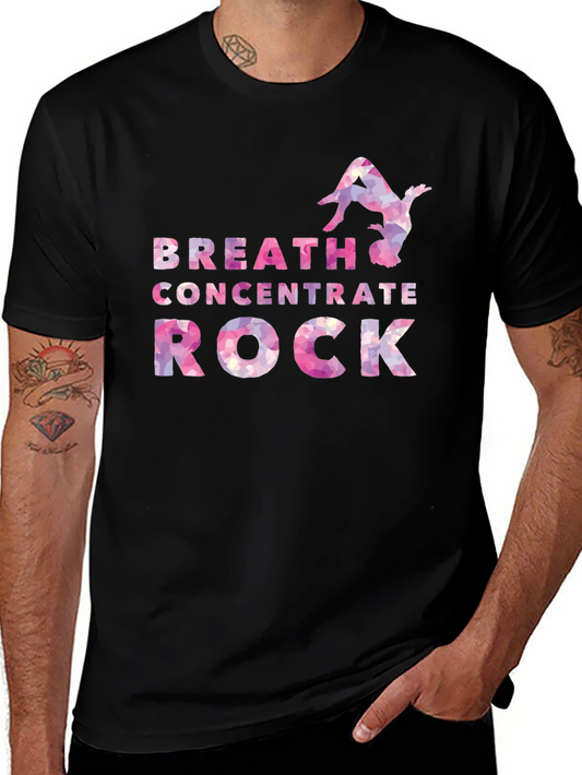 Breath Concentrate Rock Graphic Tee - Black