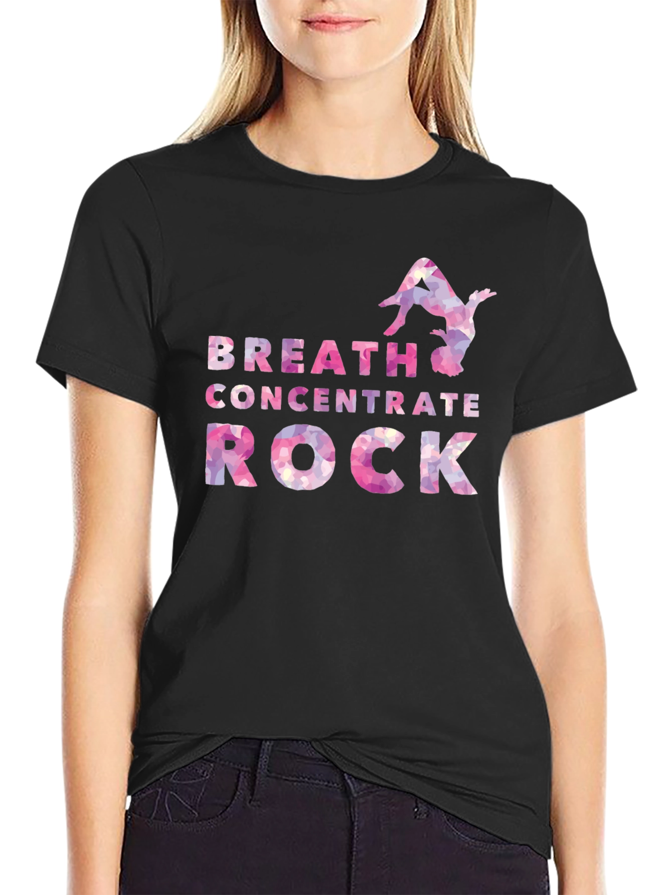 Breath Concentrate Rock Graphic Tee - Black