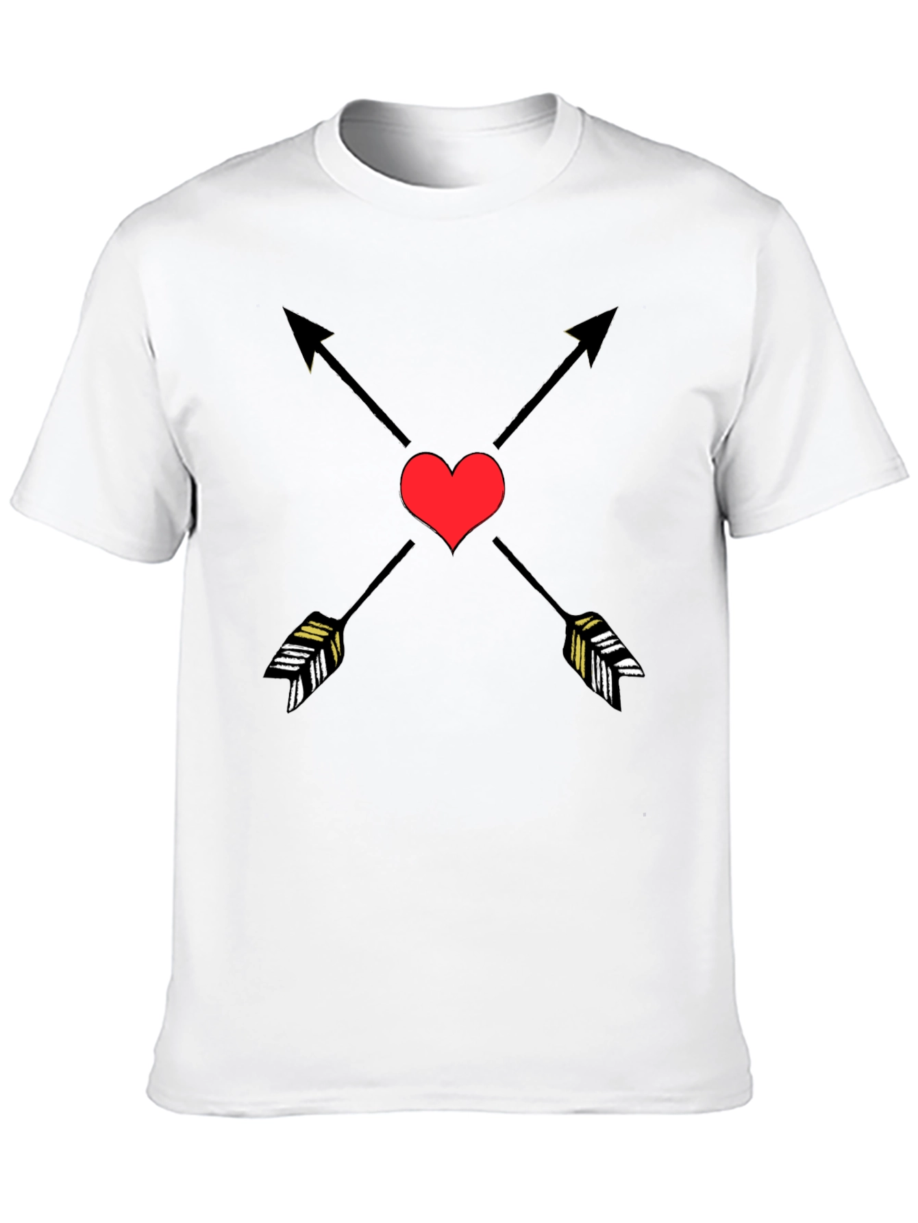 Heart & Arrow Graphic Black T-Shirt