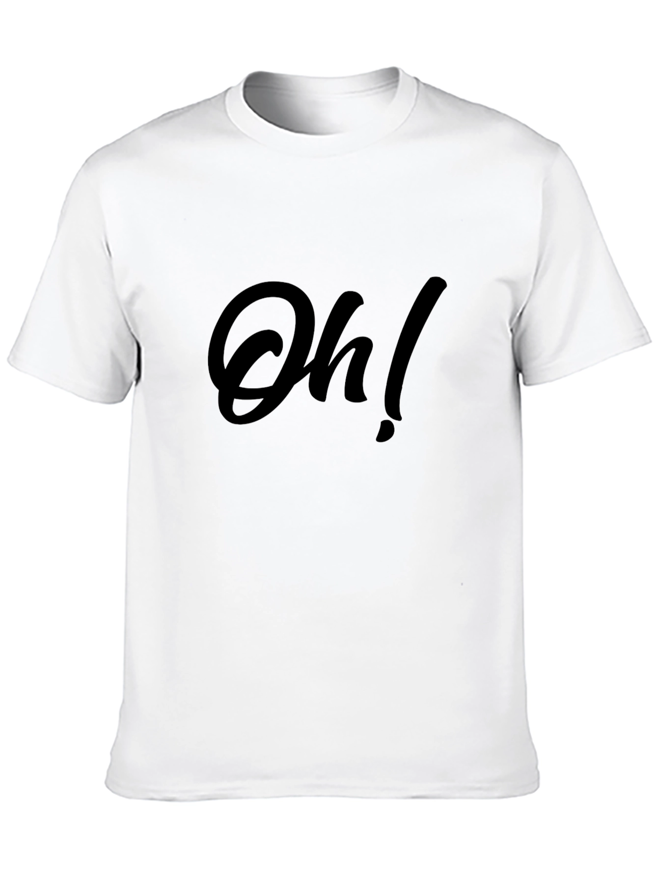 Oh! Graphic Print Black T-Shirt for Casual Wear