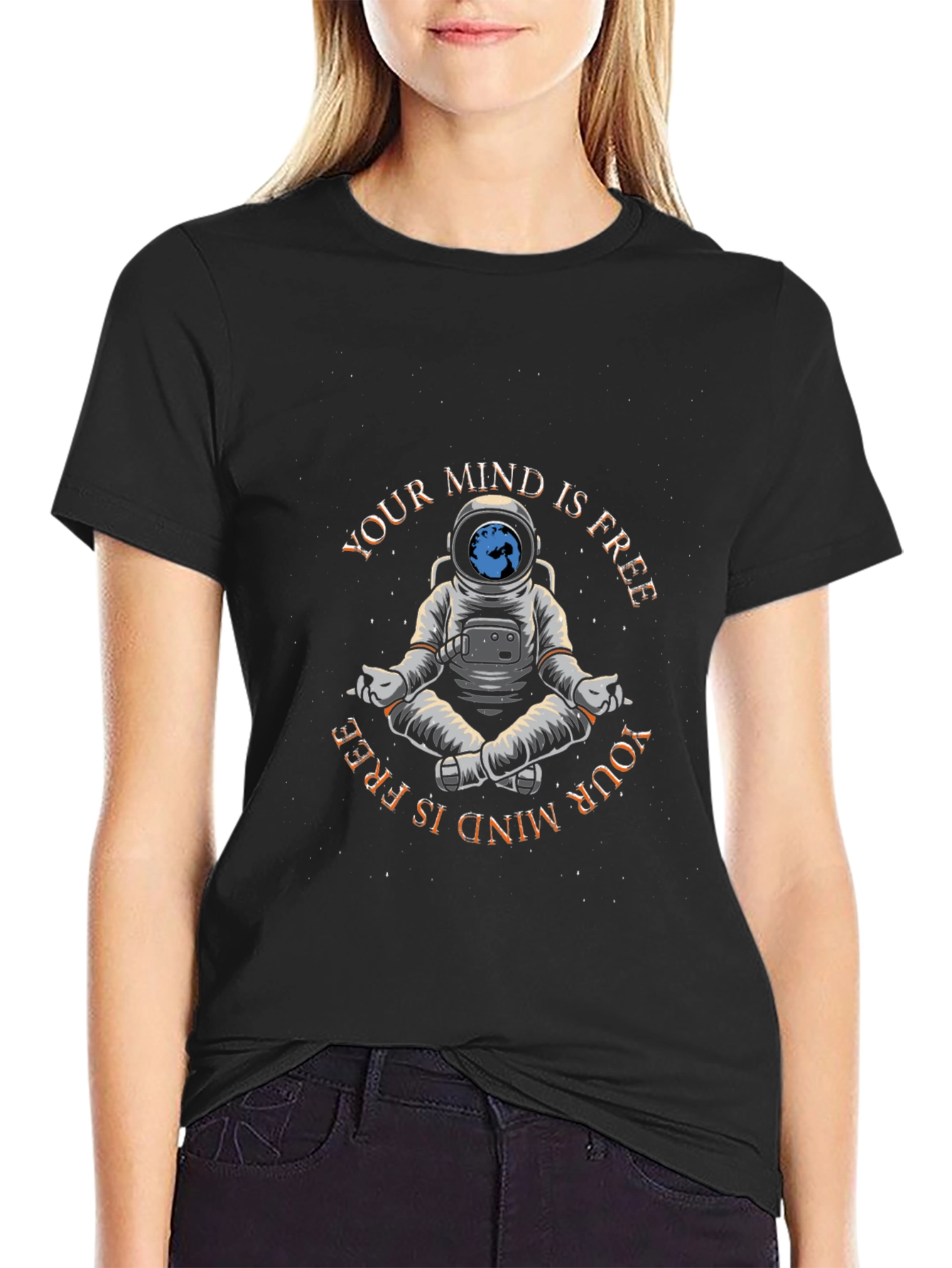 Astronaut Meditation T-Shirt - Your Mind is Free