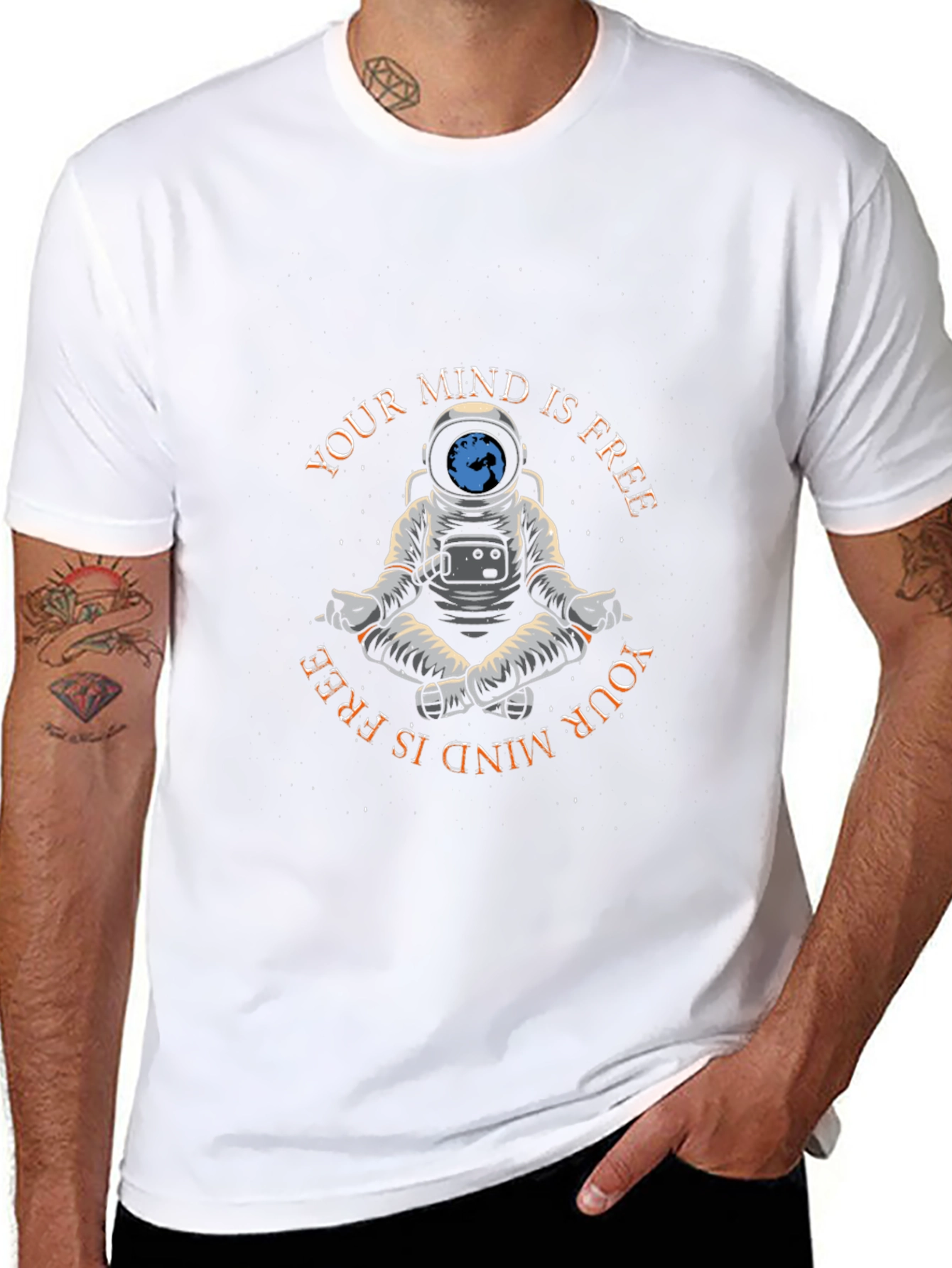 Astronaut Meditation T-Shirt - Your Mind is Free